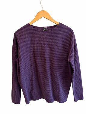 CLARA SUN WOO Purple Waffle Knit Top